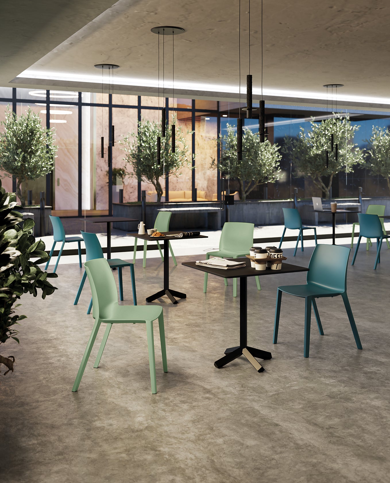 Chaise empilable en polypropylène Ador