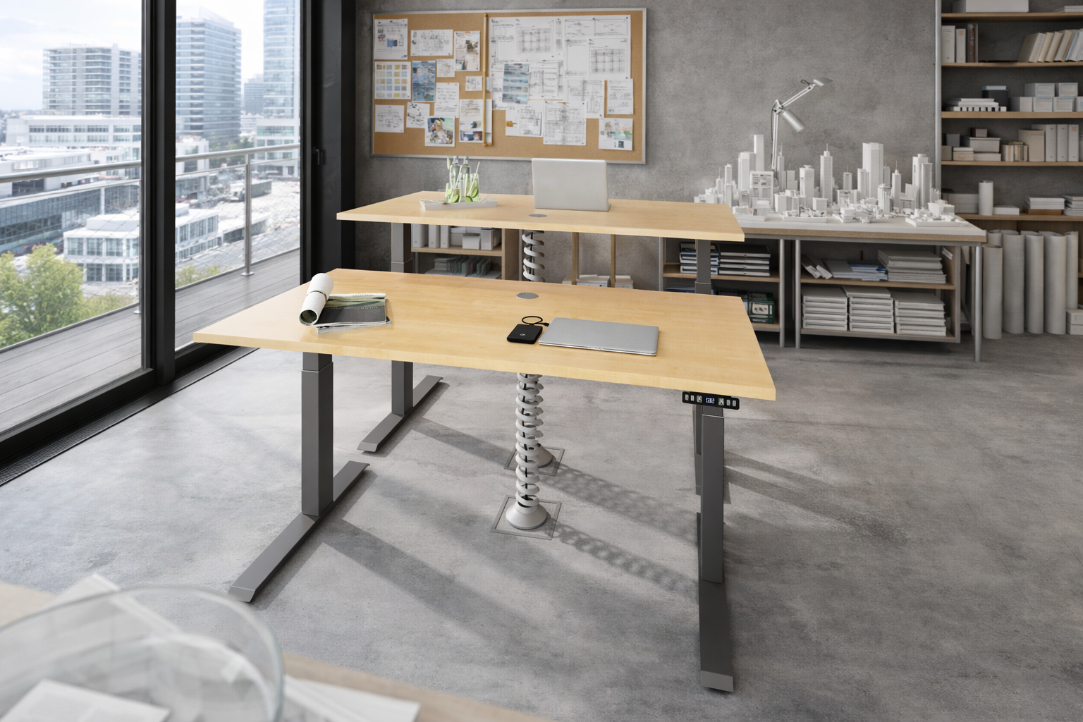 Bureau assis-debout électrique DESKUP