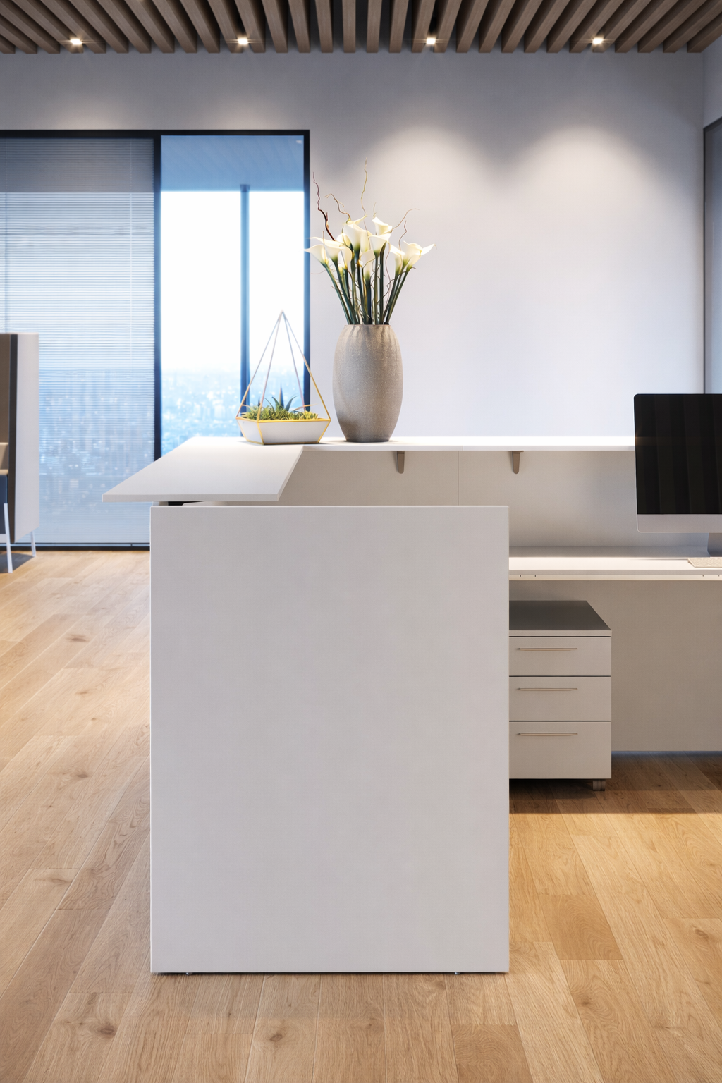 Banque d’accueil moderne et modulable – Baguette