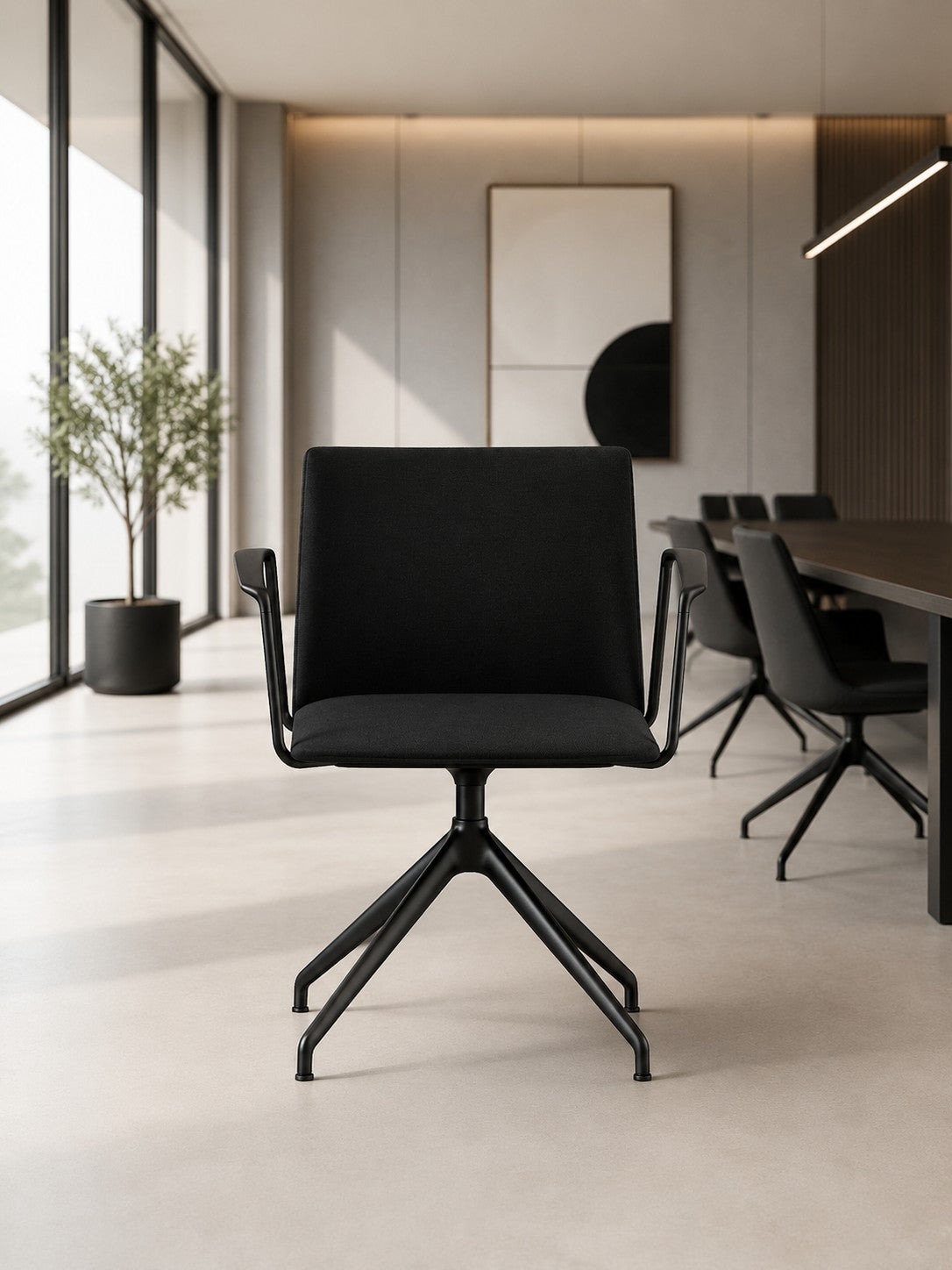 Chaise Stamp 4 pieds pivotant