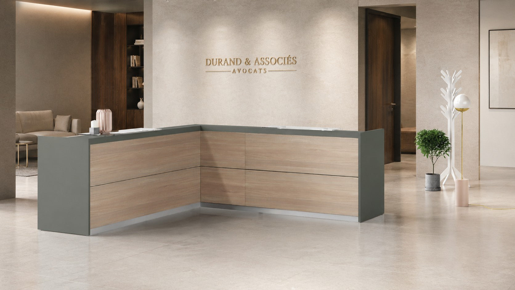 Banque d’accueil design Vogue