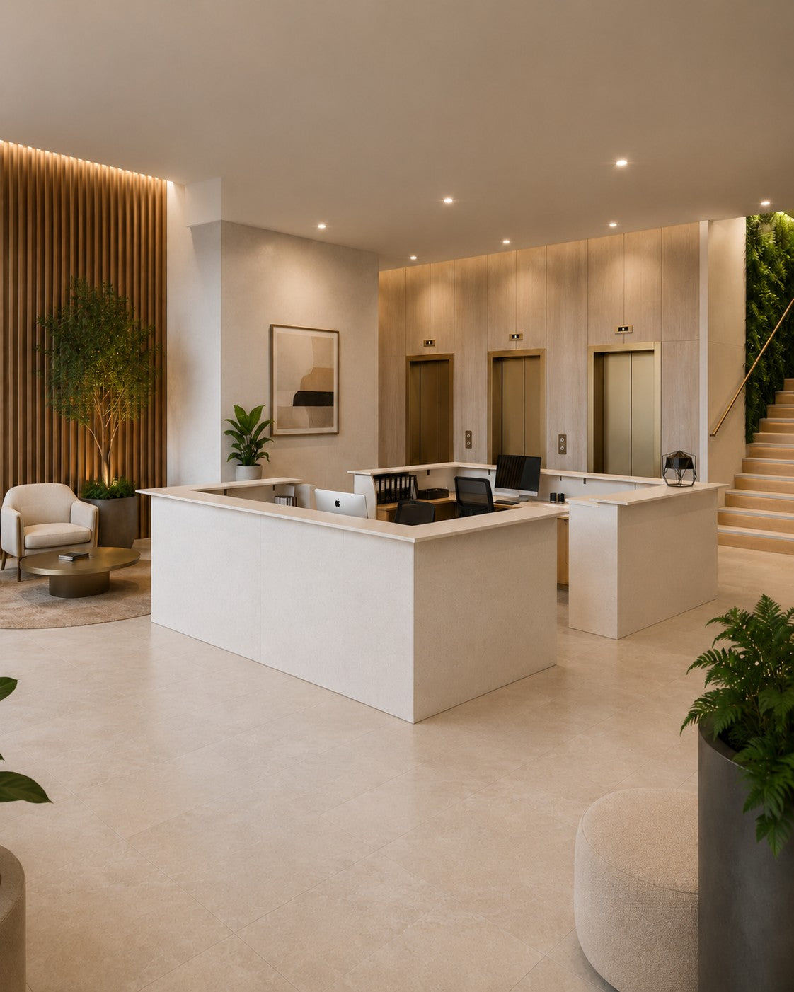 Banque d’accueil moderne et modulable Baguette