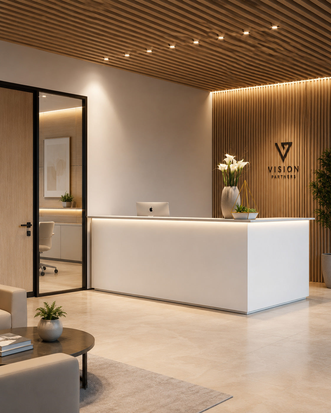 Banque d’accueil moderne et modulable Baguette