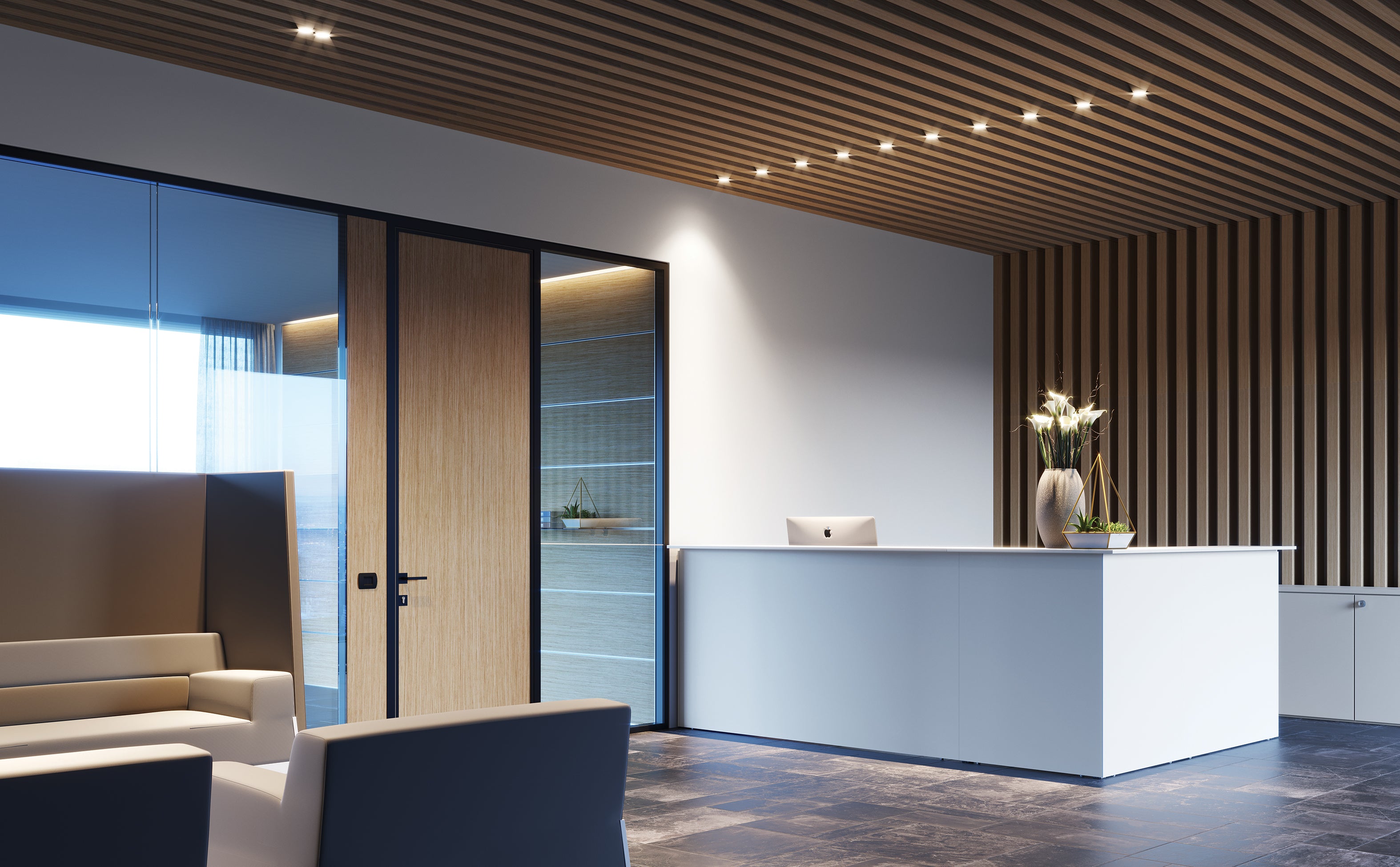 Banque d’accueil moderne et modulable – Baguette