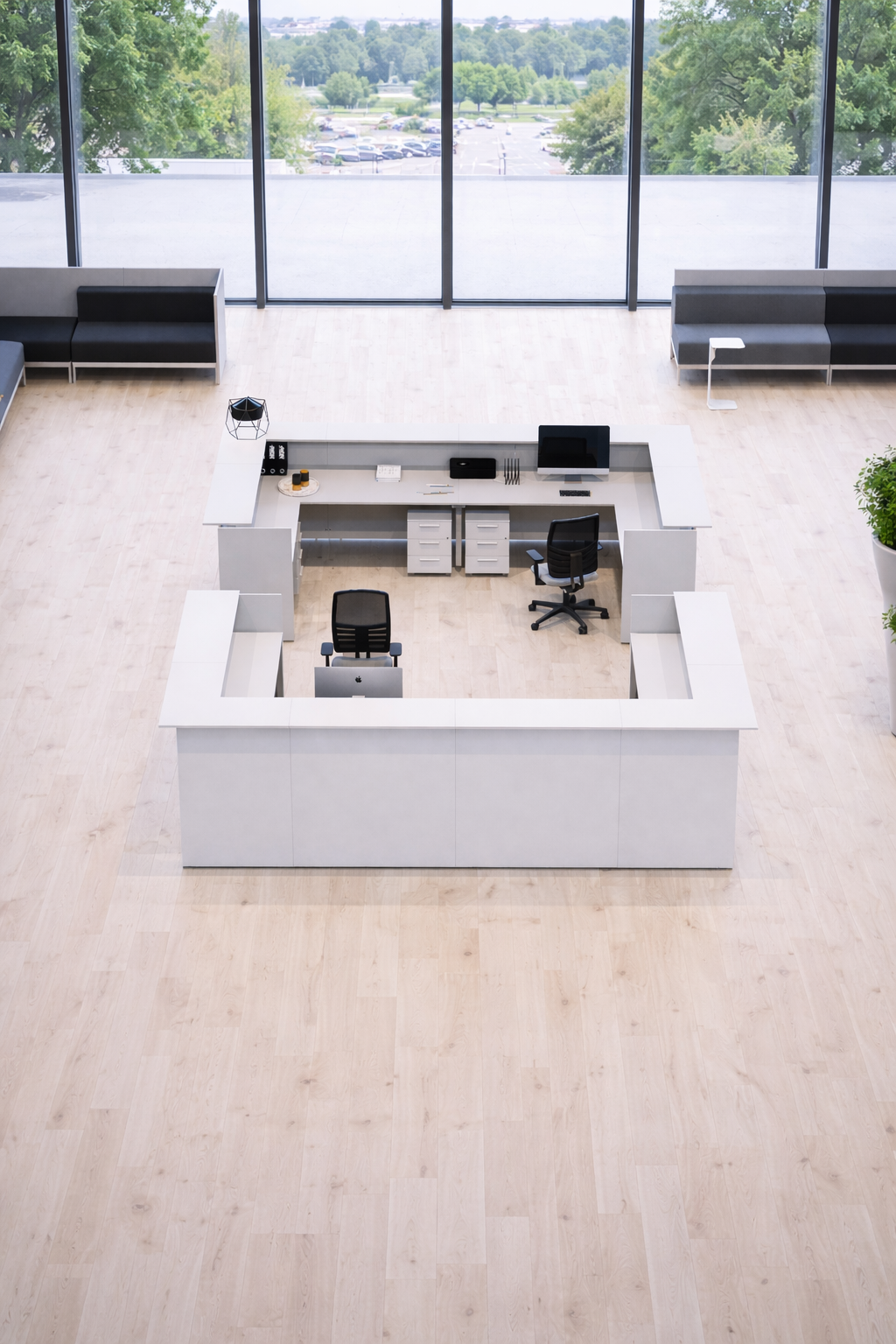 Banque d’accueil moderne et modulable – Baguette