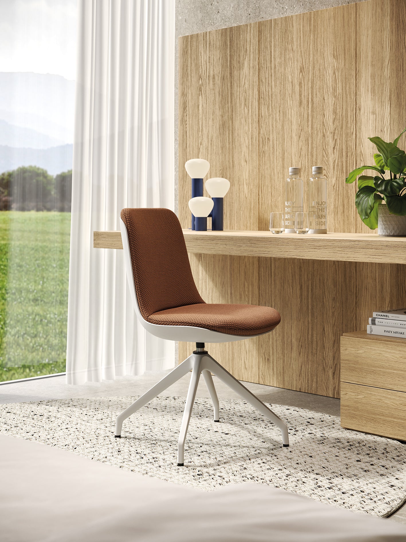 Fauteuil pivotant Fior di Loto