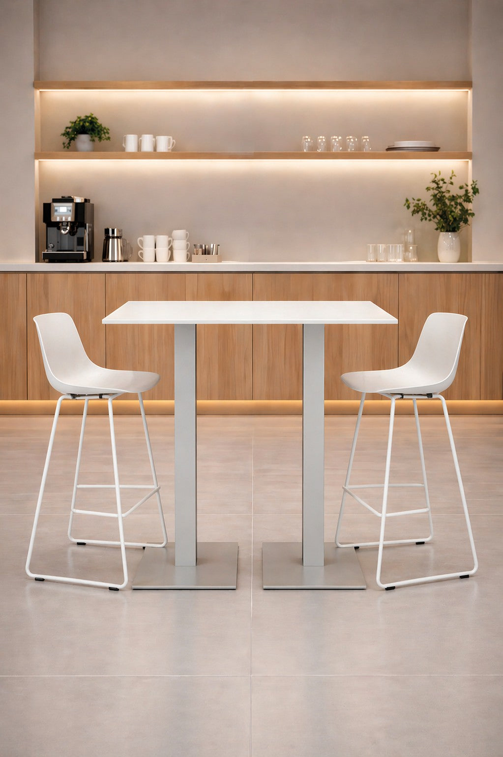 Table haute rectangulaire Newline