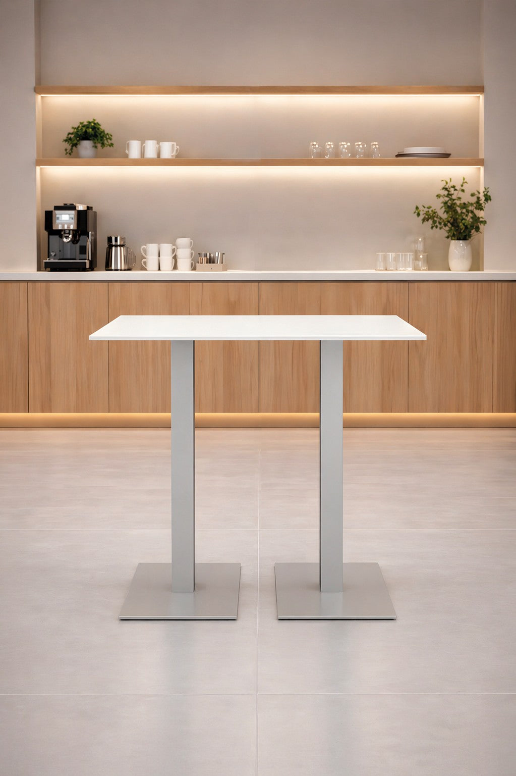 Table haute rectangulaire Newline