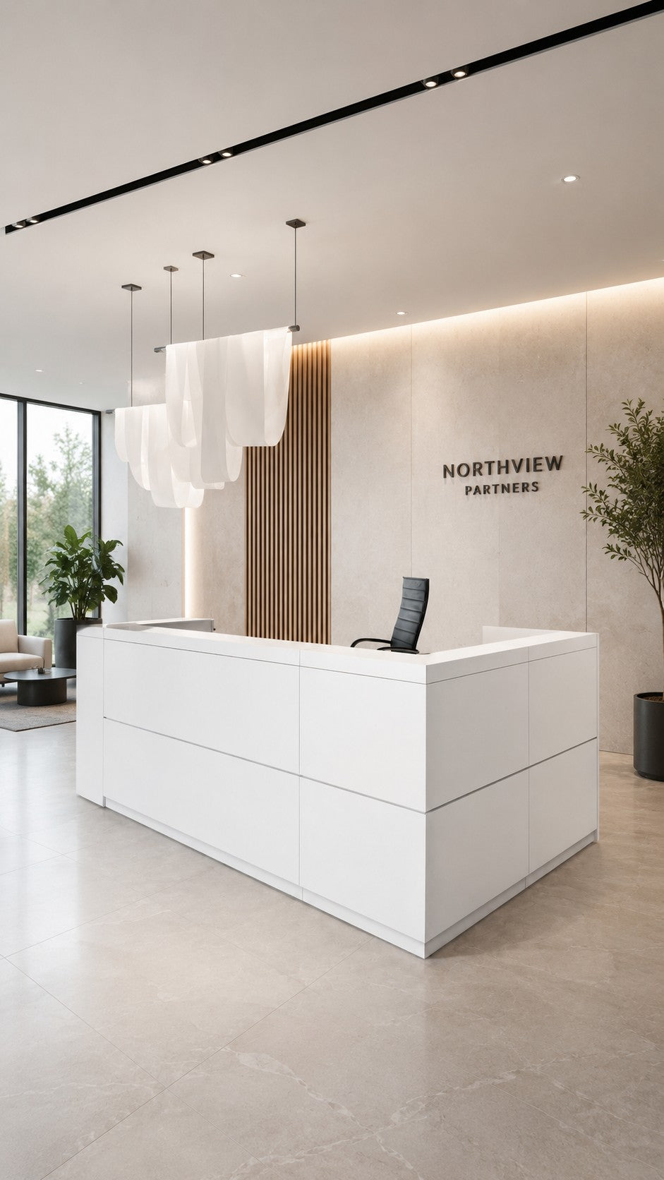 Banque d’accueil design Vogue