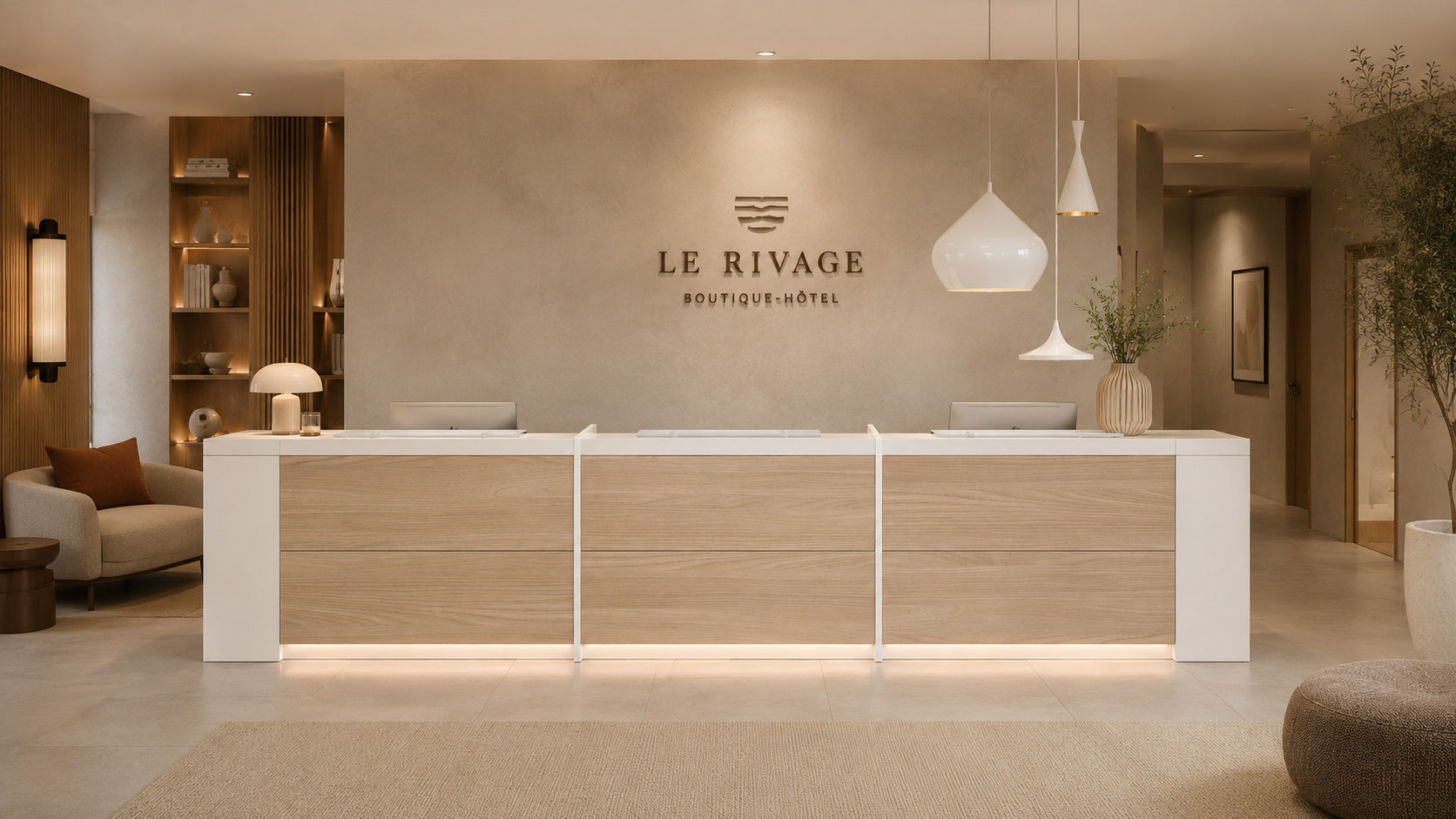 Banque d’accueil design Vogue